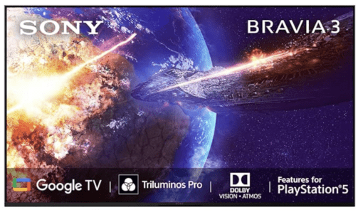 Sony BRAVIA 3 Series 139 cm (55 inches) 4K Ultra HD AI Smart LED Google TV K-55S30B (Black)
